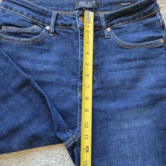 Judy Blue Skinny Fit Jeans Womens 9/29  Raw Hem Dark Blue High Rise - Picture 8 of 10